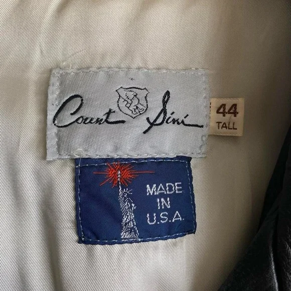 SOLD black leather bomber jacketSOLD - Picture 3 of 8